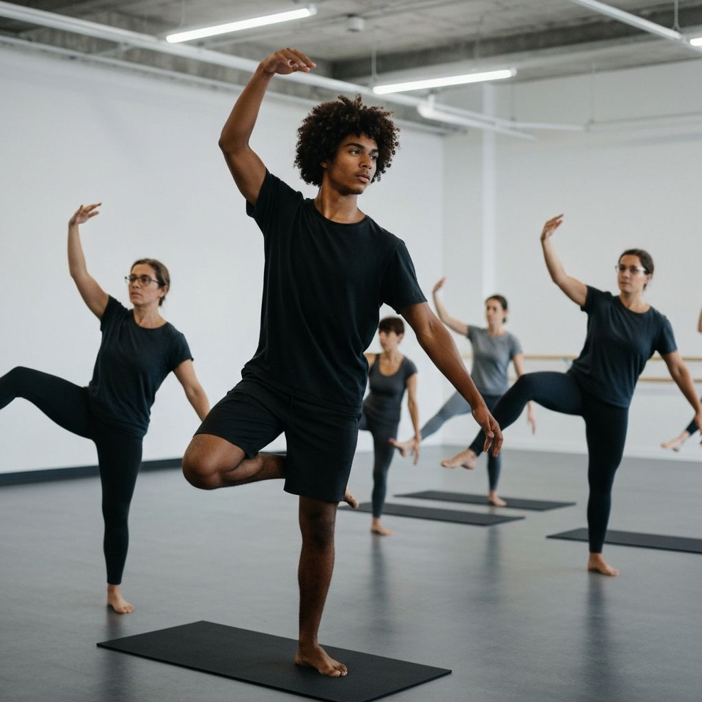 Menschen beim bewussten Bewegungstraining